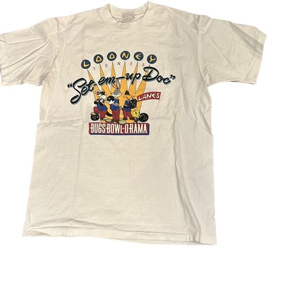 Vintage Acme Clothing Co Bugs Bowl-A-Rama Single Stitch T-Shirt Large Made USA - Picture 1 of 7